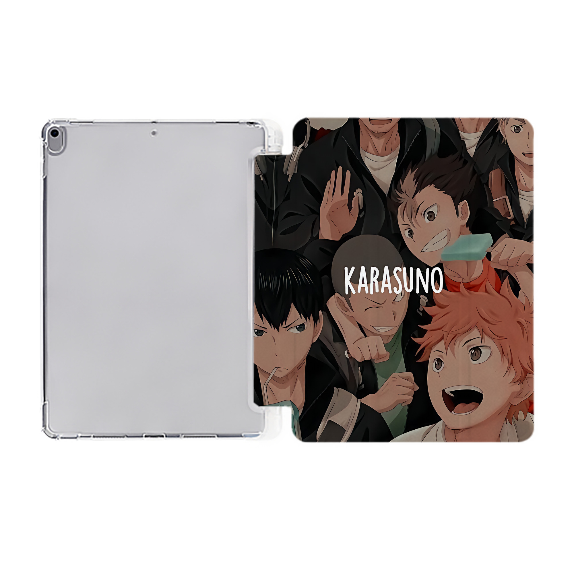 （画像用） ハイキュー!! Haikyu!! IPad ケース ペン収納付き 三つ折りスタンド PUレザー×シリコン 対応機種9.5/10.5/10.9インチ